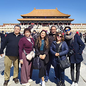 Our guests visiting the Forbidden City